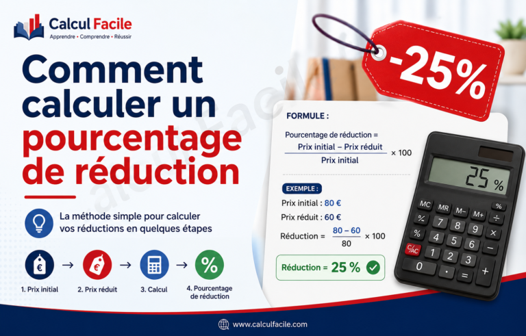 Comment calculer un pourcentage de réduction