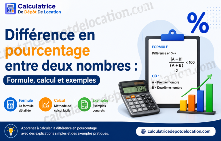 Différence en pourcentage entre deux nombres