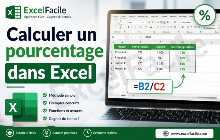 Calculer un pourcentage dans Excel