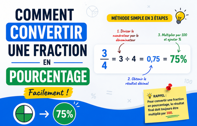 Comment convertir une fraction en pourcentage facilement