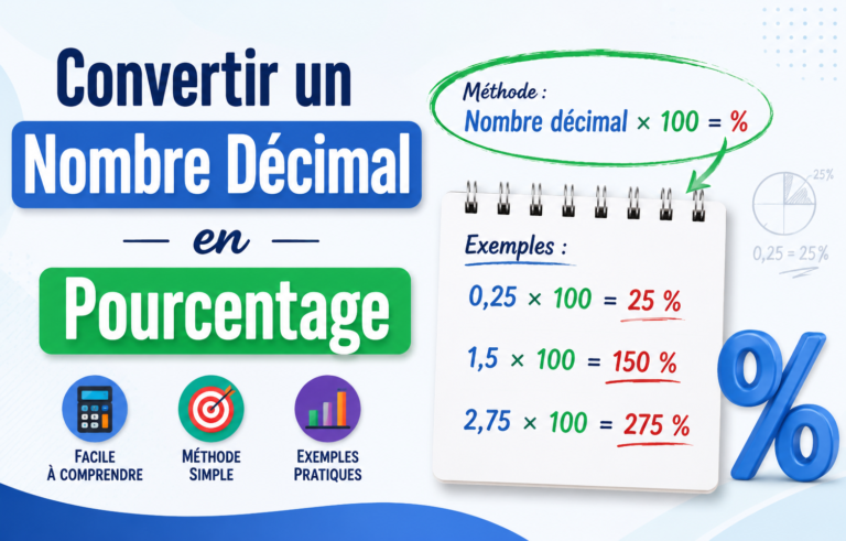 Convertir un Nombre Décimal en Pourcentage