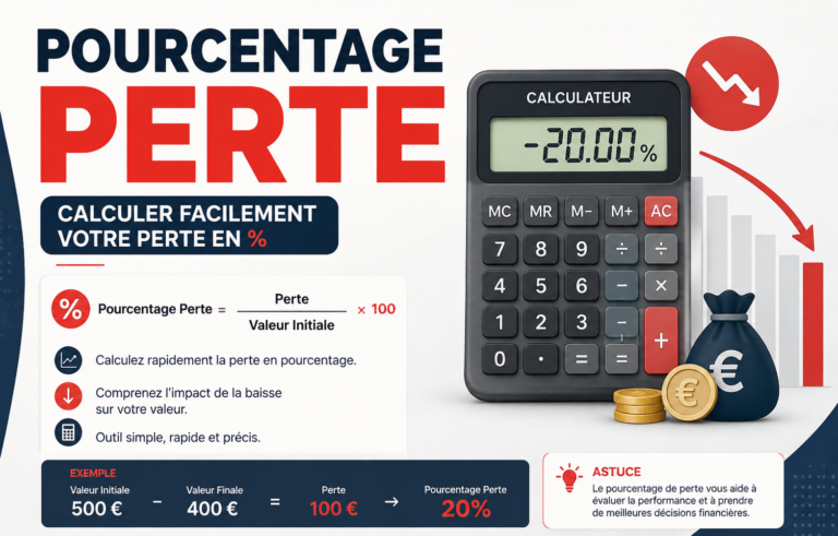 pourcentage perte